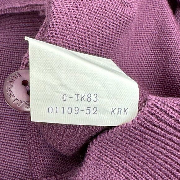 Burberrys Unisex Wool Vintage cardigan - Picture 8 of 9